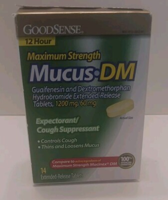 GoodSense Maximum Strength Mucus DM, 12 Hour Expectorant, 14 Ext Release Tablets