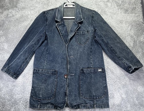 Vintage Guess Denim Jacket Chore Coat Georges Marciano USA 80s Size Medium Rare
