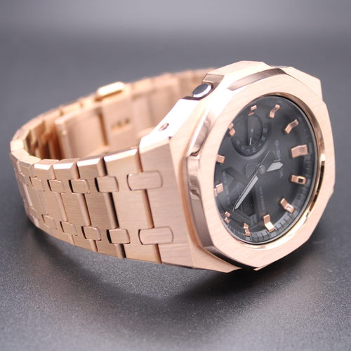 CasiOak "ROSÉ" - Casio G-SHOCK GA2100 Mod - Herrenuhr 44mm Edelstahl - Bild 4 von 4