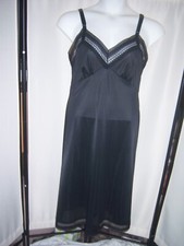 VINTAGE 1960s by VELROSE SILKY NYLON LINGERIE FULL SLIP Tall sz 36