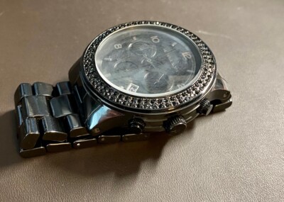 Michael Kors Black Ceramic Oversize 44mm Chronograph Glitz