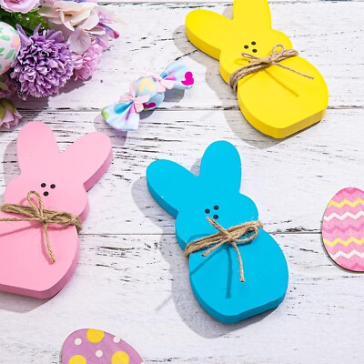 Easter Bunnies Wooden Table Decor (3 pc) - Brand New in Packaging!!