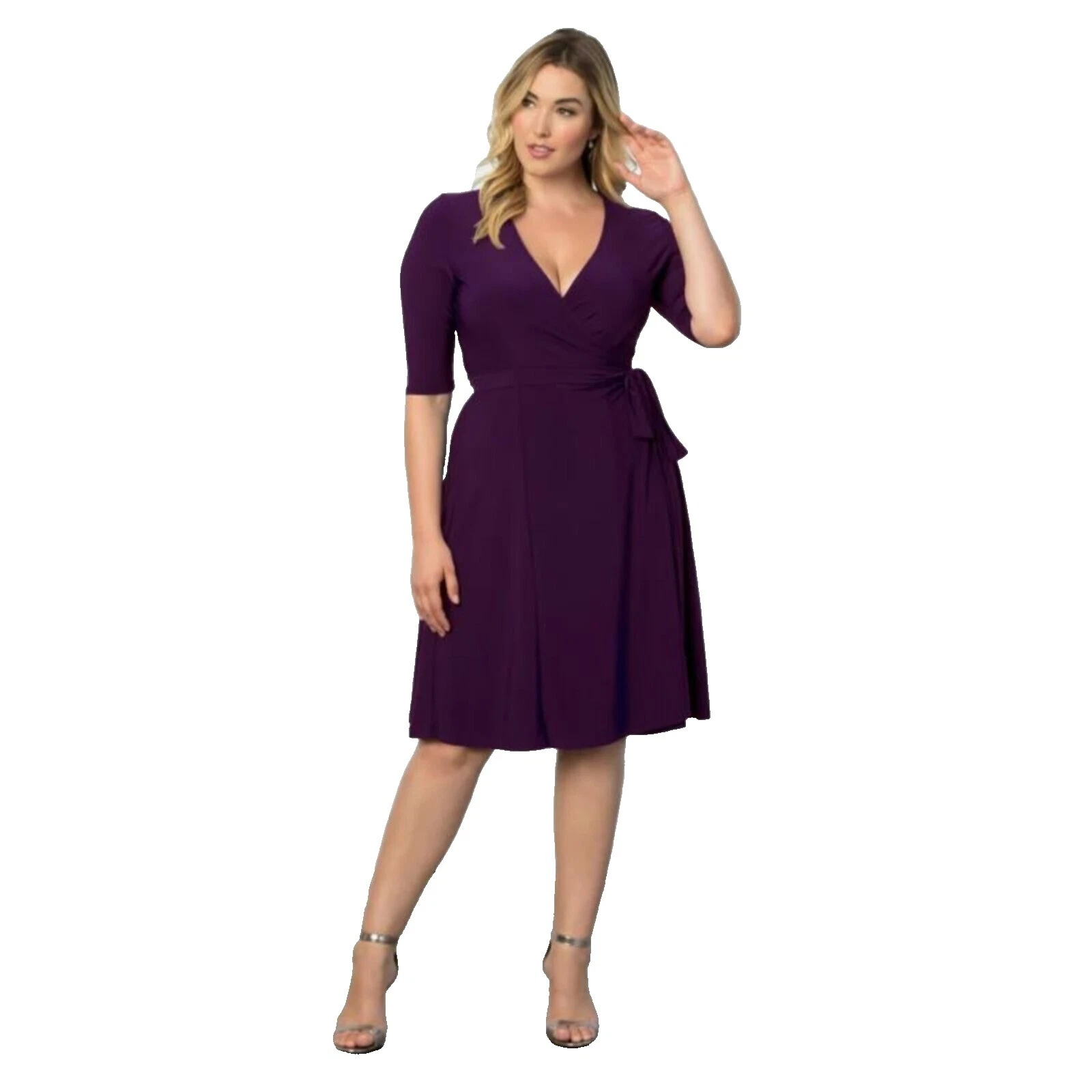 Vestidos de envoltura sólida Kiyonna