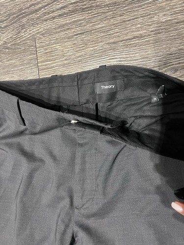 Pantalones de traje de lana elásticos Theory Mayer Satorial para hombre negros 34 Classic Academia - Imagen 7 de 11