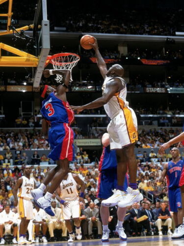 V0274 Ben Wallace vs Shaquille O'Neal Block Pistons Decor WALL POSTER PRINT AU - Picture 1 of 13