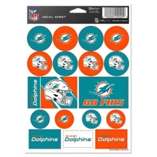 Miami Dolphins NFL Vinyl Die-Cut Sticker Set / Decal Sheet *Free Shipping