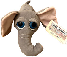Vtg Animal Alley Elephant Big Eyes Toys R US Plush Grey Stuffed Animal W/ Tags