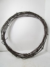 Vintage Iowa Barbed Wire Great Patina - Unique Barbs 21" Circle 12 Strands