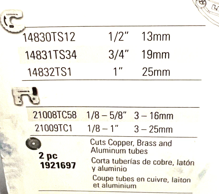 LENOX Tubing Cutter Wheels Set 2 pc 5/8 Inch Replacement CHN 1921697 (4-Packs) - Image 4 of 4