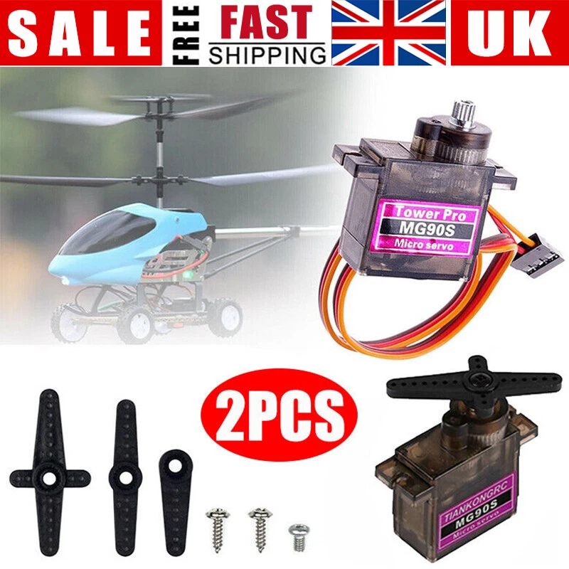 2X Metal Gear High Speed Micro Servo Digital MG90S Car RC Helicopter Plane UK RC