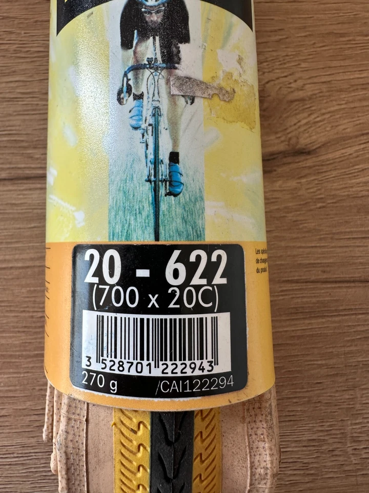 Retro Fahrradteile - NOS MICHELIN AXIAL SPORT STRASSENREIFEN 700C 20C Braun - Bild 2 von 4