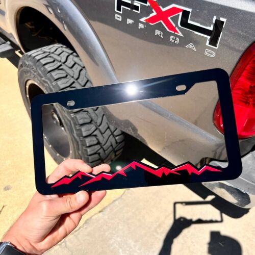 MOUNTAINS LICENSE PLATE FRAME COLOR CHOICE -HIKING-MOUNTAINS-CAMPING - Foto 4 di 21