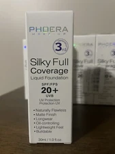 Phoera Foundation Makeup Full Coverage Liquid Long Lasting Shade Base Brighten