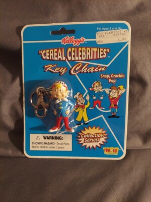 Kellogg's Cereal Celebrities Crackle  Key Chain Rice Krispies 1998 Fun4all NIP