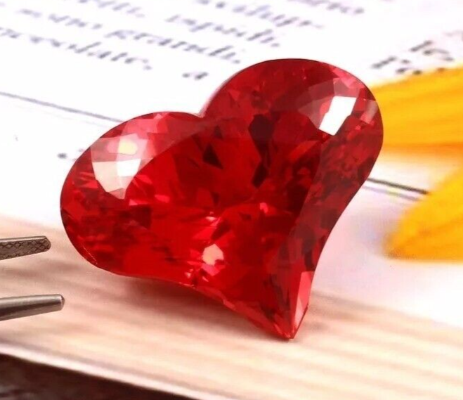 9.96 Ct Mozambique AAA Nice Unheated Blood Red Ruby Heart Shape Gemstone Cut