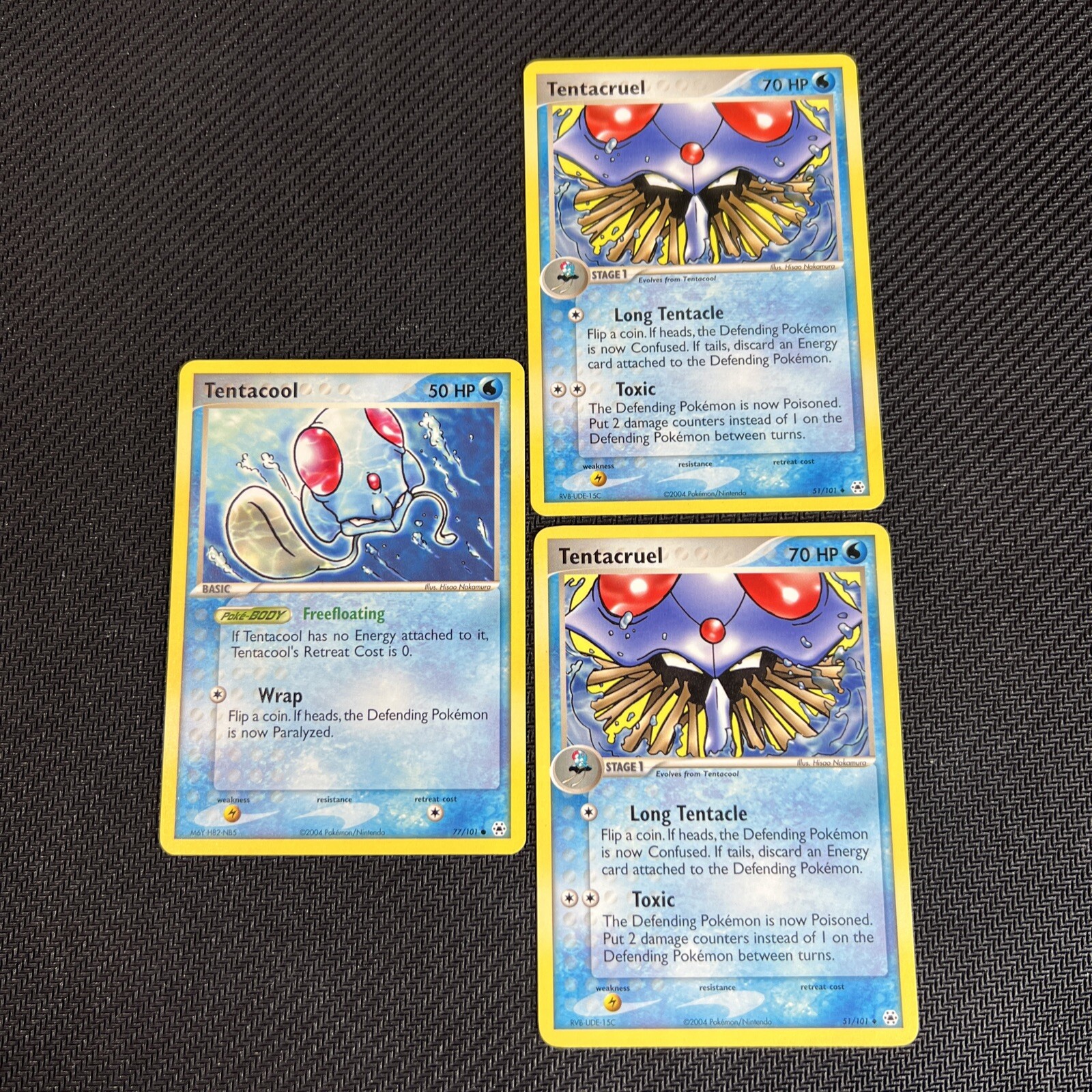 Tentacruel 51/101 Tentacool 77/101 EX Hidden Legends Pokemon Card Non-Holo 3