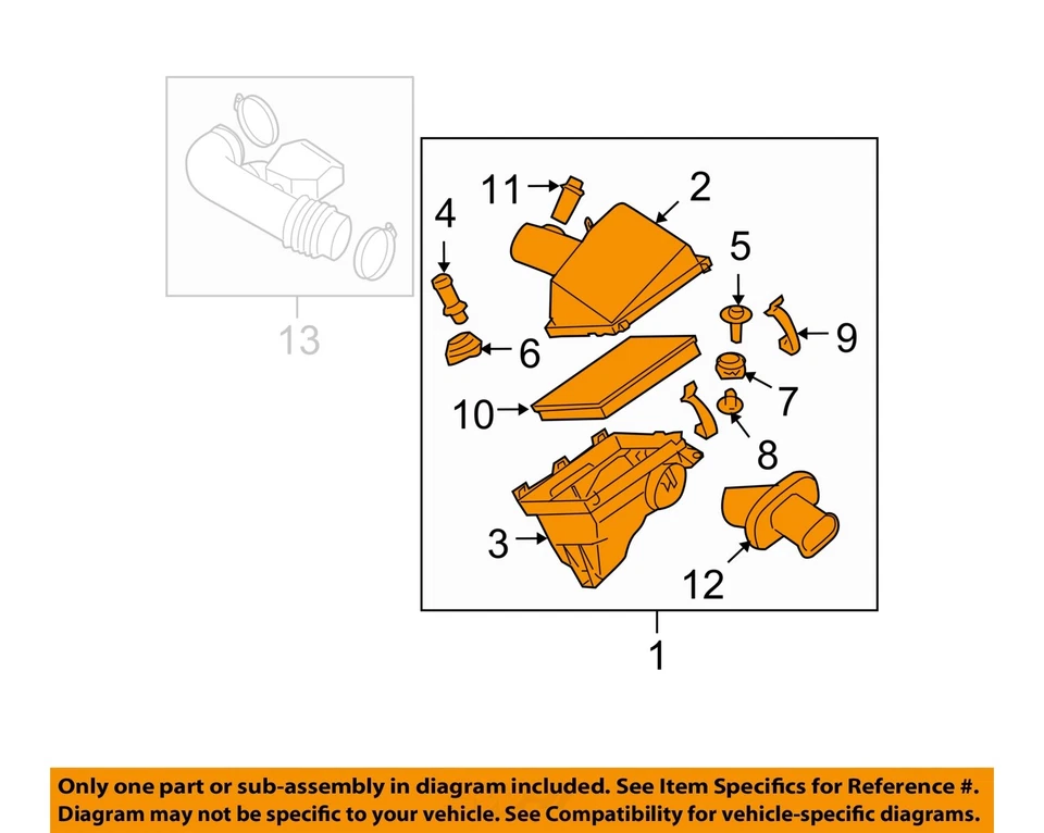 Used Air Cleaner Assembly fits: 2005 Nissan Armada  Grade A - Image 3 of 4