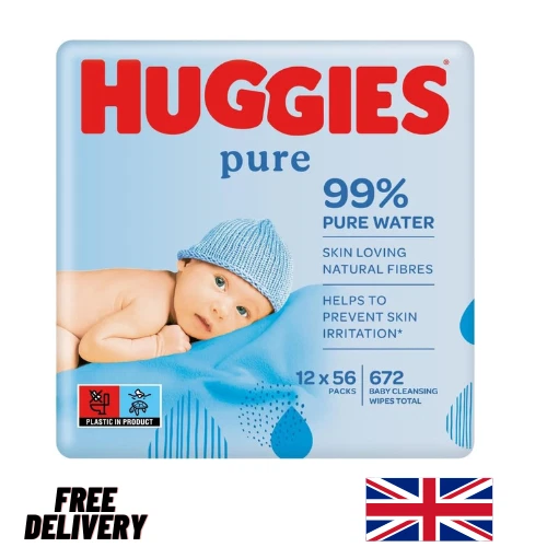 Huggies Pure, Baby Wipes, 12 Packs (672 Wipes Total) - Natural Wet Wipes
Opens in a new window or ta