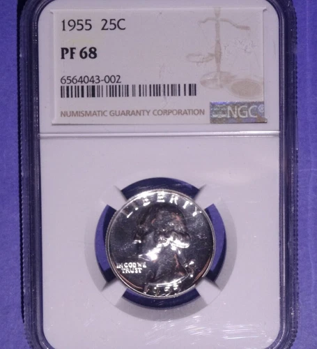 1955 Washington Quarter  NGC Proof 68