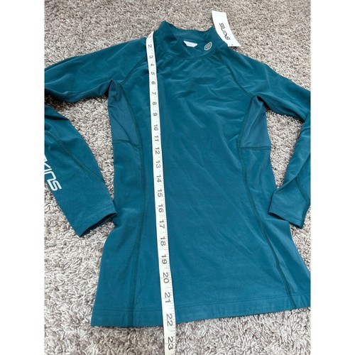 SKINS Compression Thermal Long Sleeve Top Athletic Layering Teal S - Picture 3 of 10