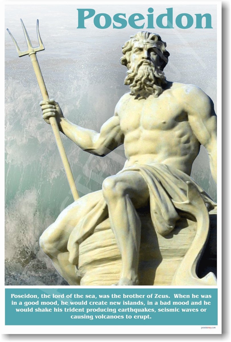Ancient Greece - Poseidon - Social Studies - NEW POSTER | eBay
