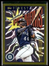 2023 Topps Finest Flashbacks Baseball Phenoms Gold #166 Julio Rodriguez