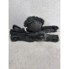 90 Inch Posable Spider Halloween Decoration Prop Scary Black Plush