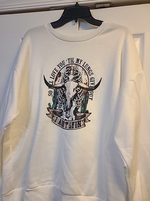 Tyler Childers Till My Lungs Give Out Crew Neck Sweatshirt Plus Size 2XL New