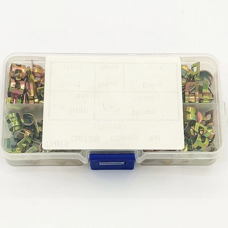 75Pcs Fastener 6-10mm Spring Clip Fuel Water Line Hose Pipe Air Tube Clamps Kit - Image 4 of 4