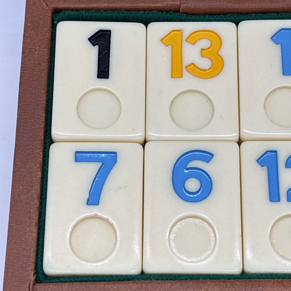 Vintage Rack Rummy Tile Game American Way Set Faux Leather Case 100% COMPLETE - Image 4 of 4