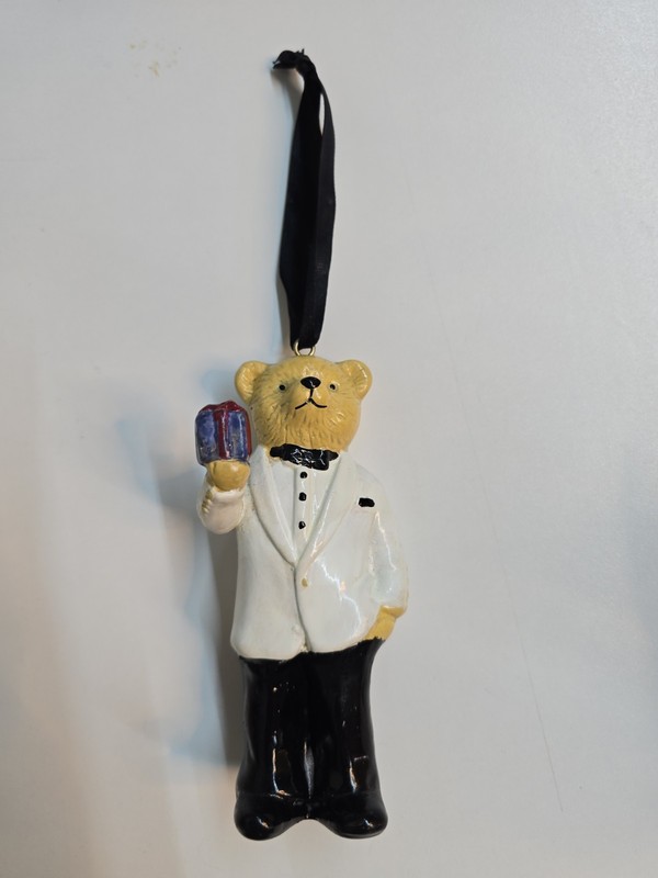 Ralph Lauren Celebrity Martini Bear Christmas Ornament 2017 Tuxedo 5”  Debonair