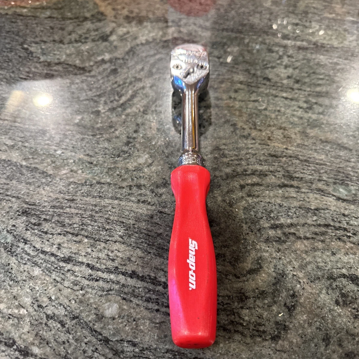 Snap On shd80a 1/2” drive hard handle long ratchet Red 11-5/8