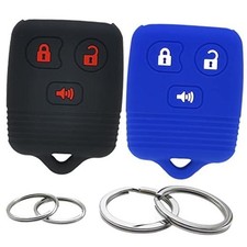 2Pcs Silicone 3 Buttons Key Fob Cover Remote Case Keyless Protector Compatible