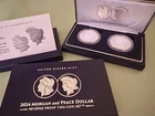 Morgan and Peace Dollar 2024 Two-Coin Reverse Proof Set (24XS) -🔥🔥 Silver
