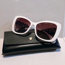Story Oversized Butterfly Cat Eye Sunglasses-Brown Lens-Pearl Embellishment-NEW