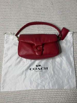 Genuine Red (Candy Apple) Coach Tabby shoulder bag with brass hardware