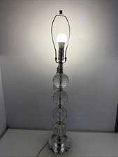 Grandview Gallery Crystal Glass Orb Table Lamp 33  Chrome Modern Glam