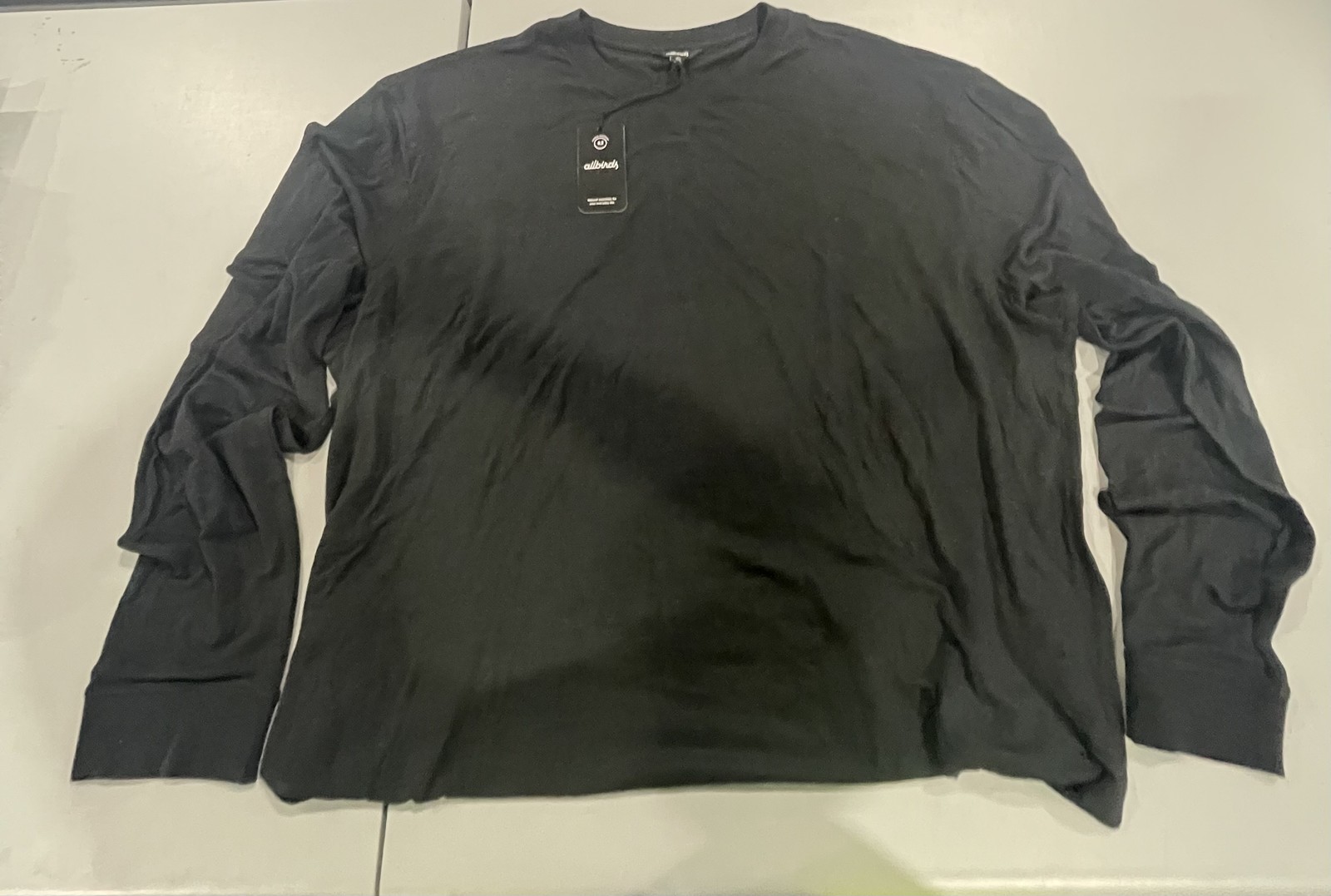 РУБАШКА С ДЛИННЫМ РУКАВОМ ALLBIRDS - РАЗМЕР: МУЖСКАЯ 3XL - ЧЕРНЫЙ