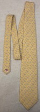 Vineyard Vines Tie Mens Yellow Geometric Shark 100 Silk Hand Picked Shep Ian
