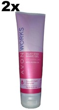 2 x Avon Works Silky Stay Shave Gel with Jojoba Oil ~ Normal Skin ~ 2 x 150ml 33.30 per litre