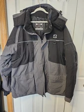 Striker Ice Sureflote Climate Fishing Jacket Size 4XLT Black And Grey