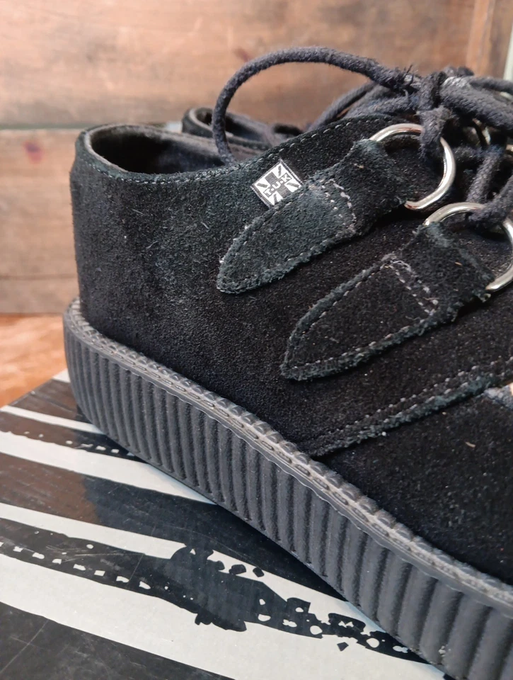 Zapatos con cordones TUK de gamuza negra leopardo enredadera para hombre talla 7 para mujer 9 Foto 4 de 4