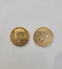 Pair – 24K Gold Plated 1983-P Kennedy Half Dollar Coins 50C JFK Free Shipping!