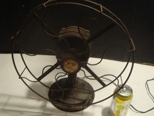 Working Antique 12" Victor Breeze Spreader Fan 1 Speed Missing Bottom