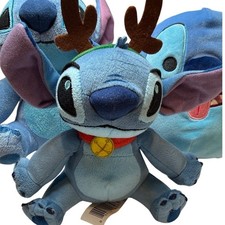 Disney Lilo  Stitch Plush Bundle Squishmallows Holiday Reindeer Just Play 3pc