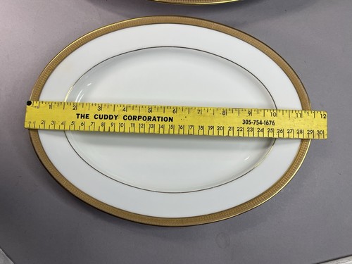 Noritake Goldwyn 6244 2 lot Oval Serving Platters 11.5" & 16" Vintage Japan - Picture 8 of 11