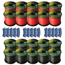 Harmony Car Primary 14 Gauge Power or Ground Wire 2000 Feet 20 Rolls Red  Black