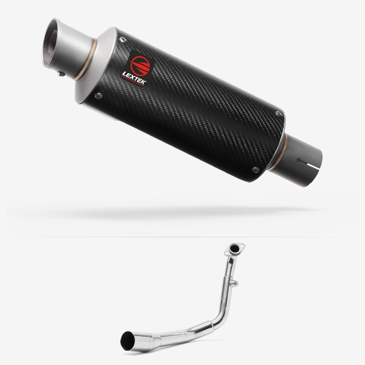 Lextek Carbon Fibre GP8C 240mm Exhaust System for Lexmoto Titan Euro 5 (2021-)