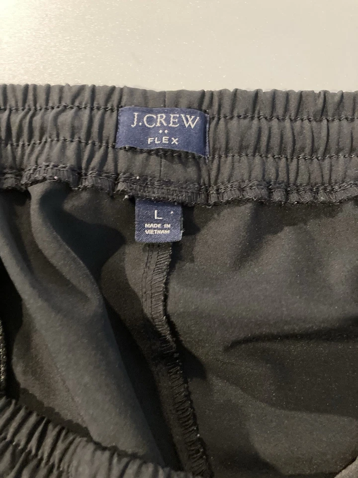 J. Pantalones cortos Crew Flex Tech con cordón para hombre talla grande negros (ver notas) Foto 3 de 4