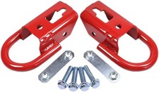 Red Pair Of Tow Hooks For 2004-2024 Ford F-150 F150 Front LH & RH #FL3Z17N808A